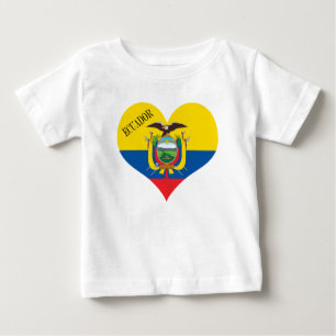 エクアドルの旗 ベビーTシャツ
