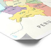 エクアドルの詳細地図 ポスター (角)