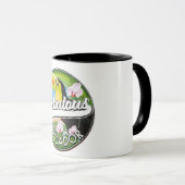 エクアドルを探索しよう ロゴ マグカップ (正面右)