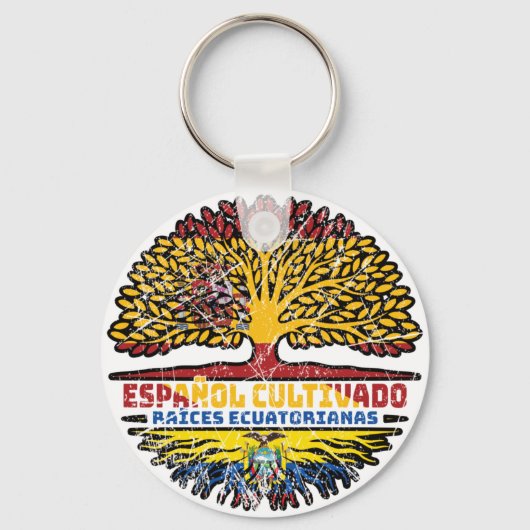 エクアドルエクアドルEcuadoranスペインスペインの キーホルダー (正面)