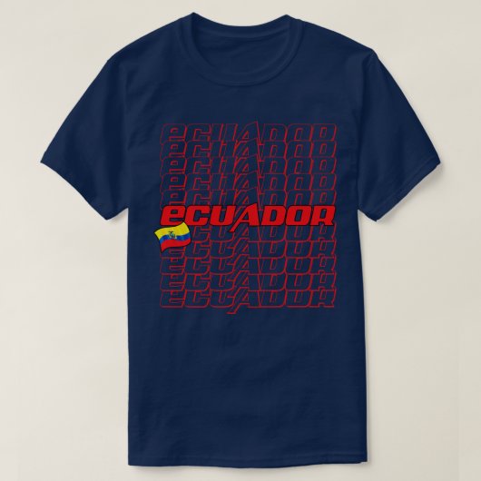 エクアドルカスケード文字 Tシャツ (デザイン正面)