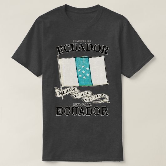 エクアドルクラシック国旗 Tシャツ (デザイン正面)