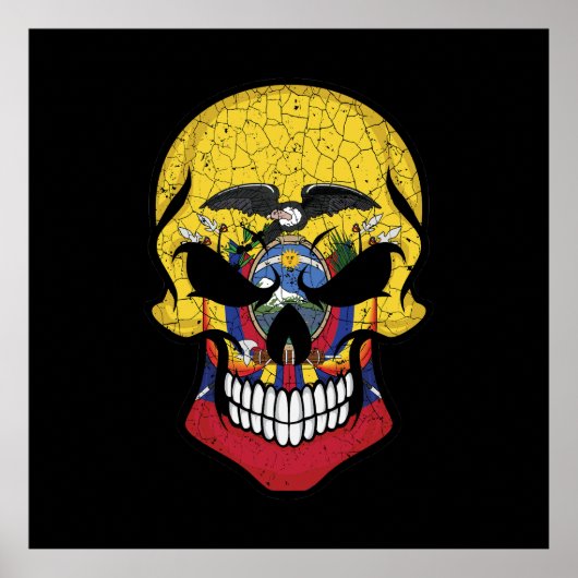 エクアドルスカル国旗 ポスター (正面)