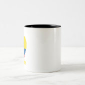 エクアドルハート国旗 ツートーンマグカップ (中央)