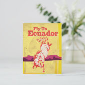 エクアドルヴィンテージ旅行ポスター ポストカード (スタンド正面)