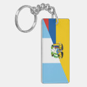 エクアドル半旗の国のシンボル キーホルダー (正面左)