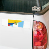 エクアドル半旗の国のシンボル バンパーステッカー (トラック上)