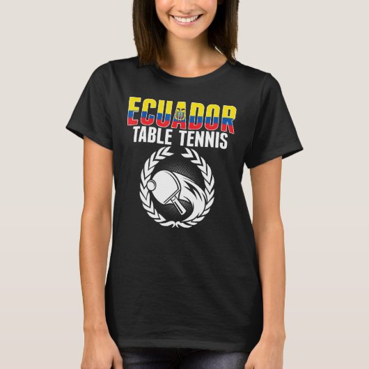 エクアドル卓球エクアドル平ポンサポル Tシャツ (正面)