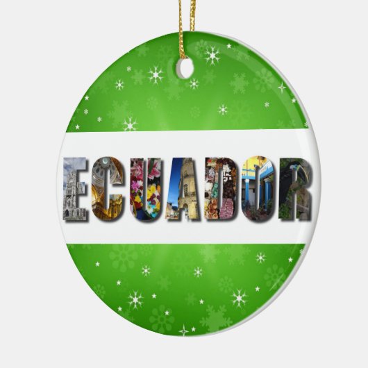 エクアドル南米の旅行写真クリスマス セラミックオーナメント (左)