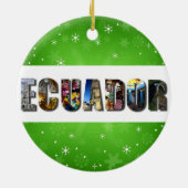 エクアドル南米の旅行写真クリスマス セラミックオーナメント (裏面)