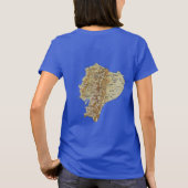 エクアドル国旗と地図dk Tシャツ (裏面)