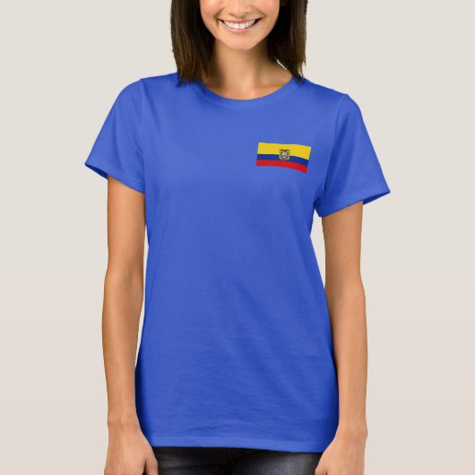 エクアドル国旗と地図dk Tシャツ (正面)