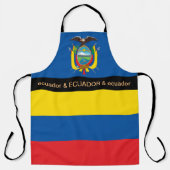 エクアドル国旗のエプロン、エクアドル料理人キッチン エプロン (正面)