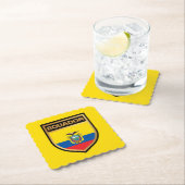 エクアドル国旗の盾 ペーパーコースター (インサイチュ)