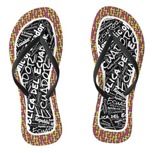 エクアドル国旗の色と愛国心 ビーチサンダル (ソール)