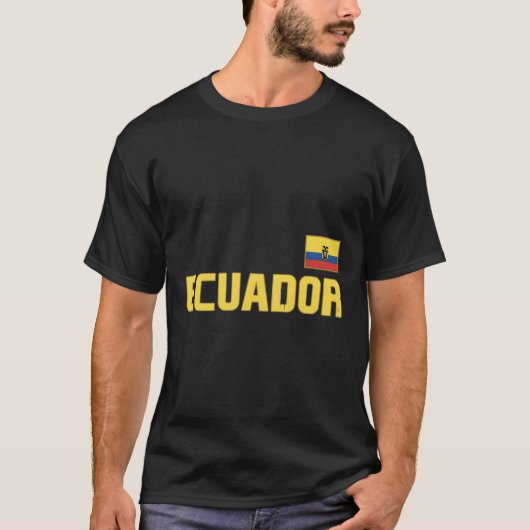 エクアドル国旗エクアドルプライド国際的国 Tシャツ (正面)