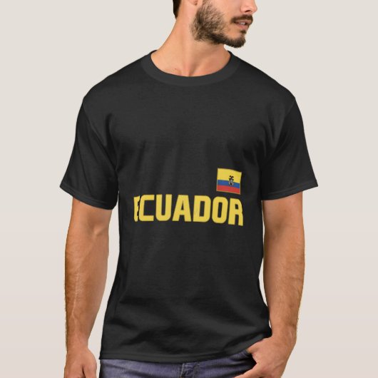 エクアドル国旗エクアドルプライド国際的国 Tシャツ (正面)
