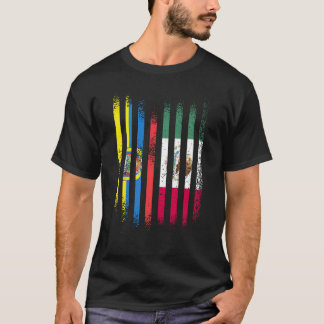 エクアドル国旗メキシコで育った国の国旗ストライプの数 Tシャツ