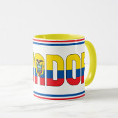 エクアドル国旗愛国コーヒー マグカップ (正面右)