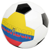 エクアドル国旗黄色い青い赤い三色愛国  サッカーボール (3/4)
