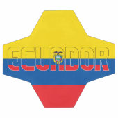 エクアドル国旗黄色い青い赤い三色愛国  サッカーボール (フラット)