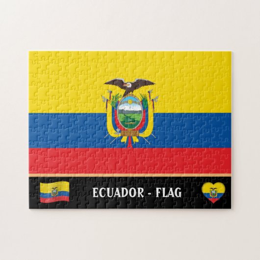 エクアドル国旗&エクアドル ジグソーパズル (横)