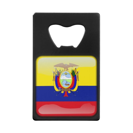エクアドル国旗 クレジットカード栓抜き (正面)