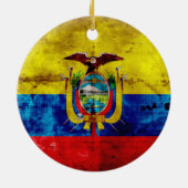 エクアドル国旗 セラミックオーナメント (裏面)