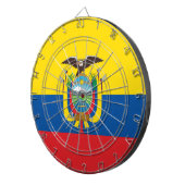 エクアドル国旗 ダーツボード (正面右)