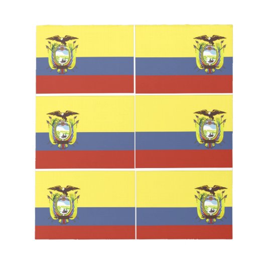 エクアドル国旗 ノートパッド (正面)