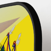 エクアドル国旗 ピックルボールラケット (左詳細)