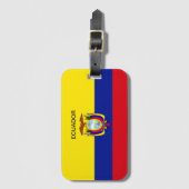 エクアドル国旗 ラゲッジタグ (正面縦)