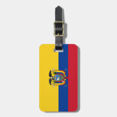 エクアドル国旗 ラゲッジタグ (正面縦)