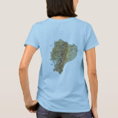 エクアドル国旗+地図+テキストTシャツ Tシャツ (裏面)