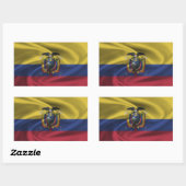 エクアドル国旗 長方形シール (シート)