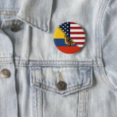 エクアドル国旗 | Half Ecuador USA 缶バッジ (インサイチュ)