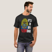 エクアドル国旗Dna指紋エクアドル Tシャツ (正面フル)