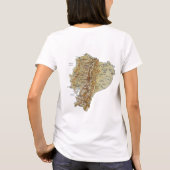 エクアドル国旗x地図Tシャツ Tシャツ (裏面)