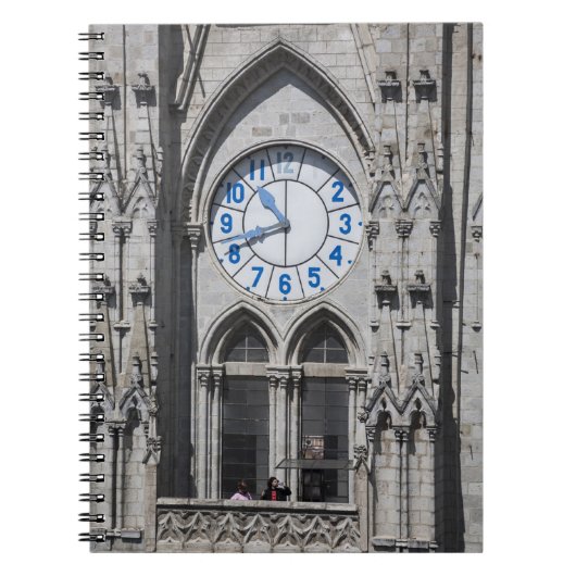 エクアドル国立大聖堂の時計塔 ノートブック (正面)