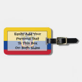 エクアドル簡単ID個人用フラグ ラゲッジタグ (正面横)