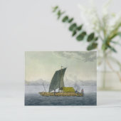 エクアドル離れグアヤキル港の筏 ポストカード (スタンド正面)