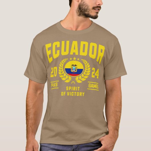 エクアドル2024スポーツ愛好家 Tシャツ (正面)