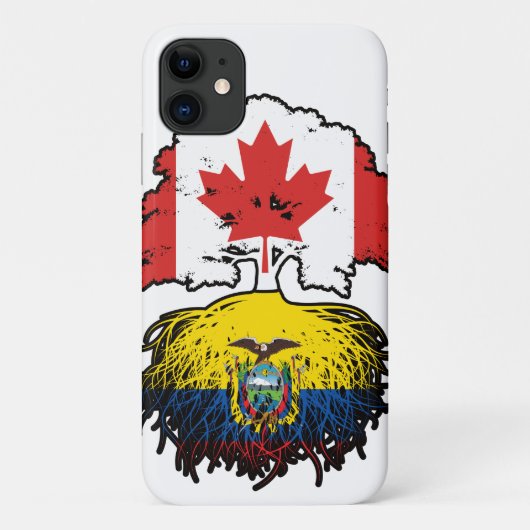 エクアドル・エクアドル・カナダ・ツリー・ルーツ国旗 Case-Mate iPhoneケース (裏面)