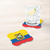 エクアドル（エクアドル）国旗 ペーパーコースター (インサイチュ)