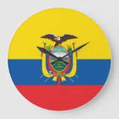 エクアドル(エクアドル)国旗 ラージ壁時計 (正面)