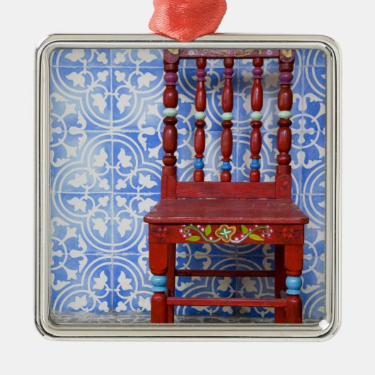 エクアドル。オタバロの高地町。履歴 メタルオーナメント (正面)