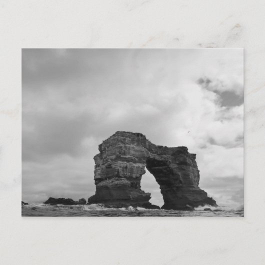 エクアドル、ガラパゴス諸島、ダーウィン島、波 ポストカード (正面)