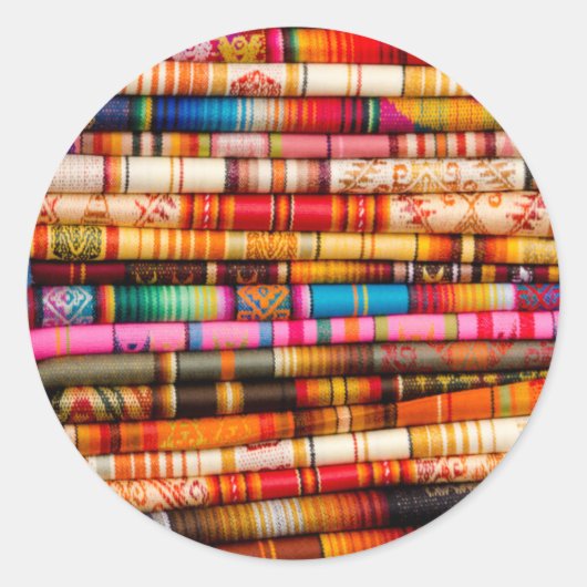 エクアドル、キトエリア、オタバロ手工芸品市場 ラウンドシール (正面)