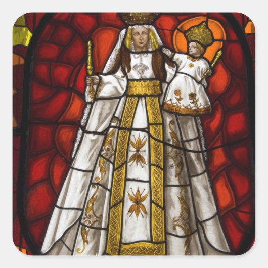 エクアドル、キト。翼のあるヴァージンの像2 スクエアシール (正面)