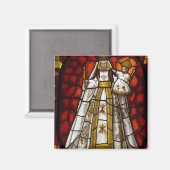 エクアドル、キト。翼のあるヴァージンの像2 マグネット (正面/裏面)